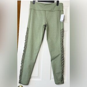 NWT Splendid Studio High Rise Leggings Women XL Sage Green Comfy Running Hiking